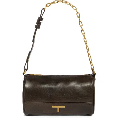 Tahari Sloan Faux Leather Barrel Shoulder Bag In Cocoa