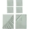 Tahari Solid 6-piece Queen Sheet Set In Desert Sage