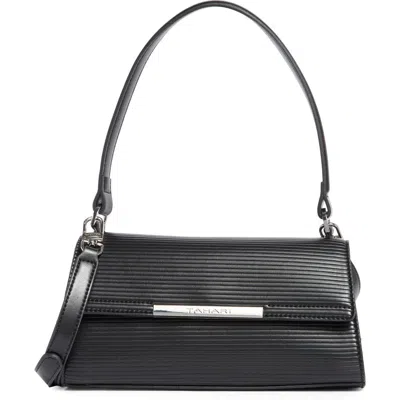 Tahari Spring Street Multi Compartment Satchel In Black Embossed
