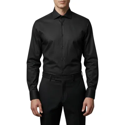 Tahari Stretch Cotton Dress Shirt In Black