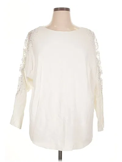 Pre-owned Tahari Sweatshirt In Ivory