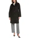Tahari Sydney Long Wool-blend Coat In Black