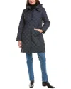 Tahari Taffeta Coat In Black