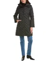 Tahari Taffeta Coat In Black