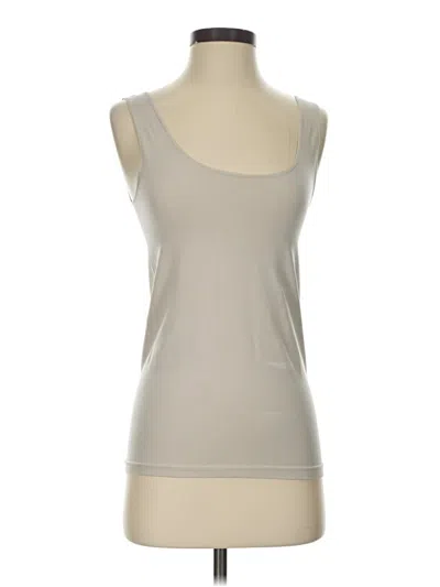 Pre-owned Tahari Tank Top Gray Strapless Neckline Tops