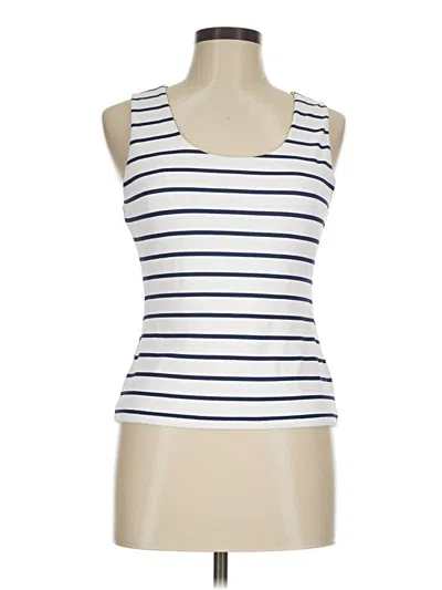 Pre-owned Tahari Tank Top Ivory Strapless Neckline Tops