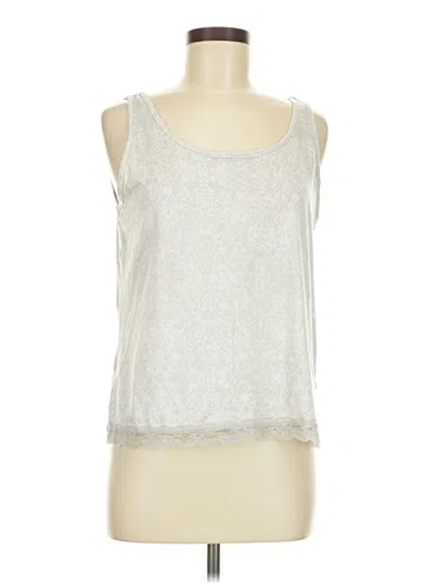 Pre-owned Tahari Tank Top Silver Halter Neckline Tops
