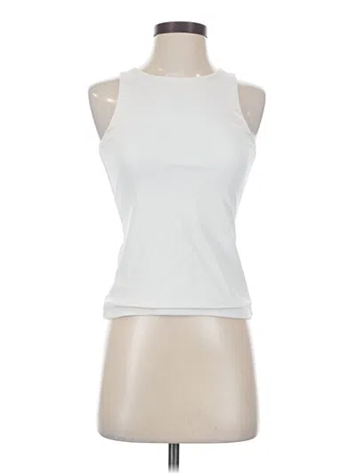Pre-owned Tahari Tank Top White Halter Neckline Tops
