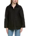 Tahari Taylor Short Rain Coat In Black