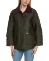 Tahari Taylor Short Rain Coat In Green