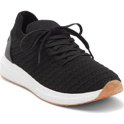 Tahari Textured Knit Sneaker In Black