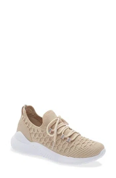 Tahari Textured Knit Sneaker In Brown