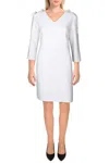Tahari Thf99014 Short Cocktail A Line Dress In White