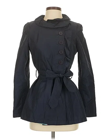 Pre-owned Tahari Trenchcoat In Blue