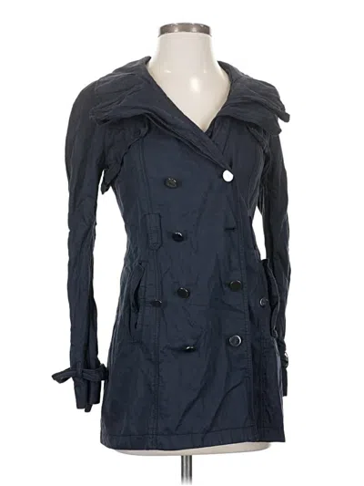 Pre-owned Tahari Trenchcoat In Blue