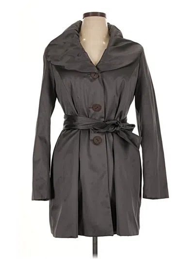 Pre-owned Tahari Trenchcoat In Gray