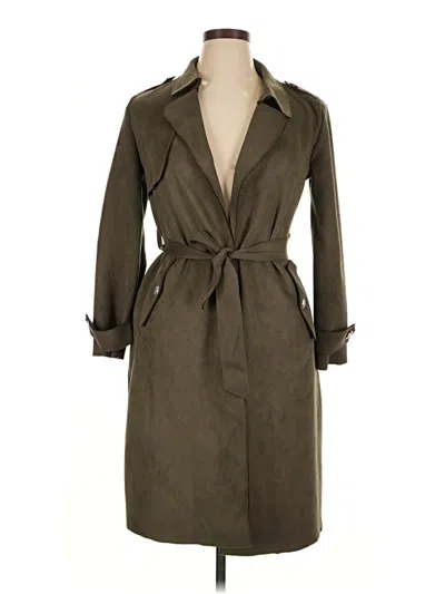 Pre-owned Tahari Trenchcoat In Green