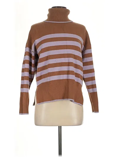 Pre-owned Tahari Turtleneck Sweater In Brown