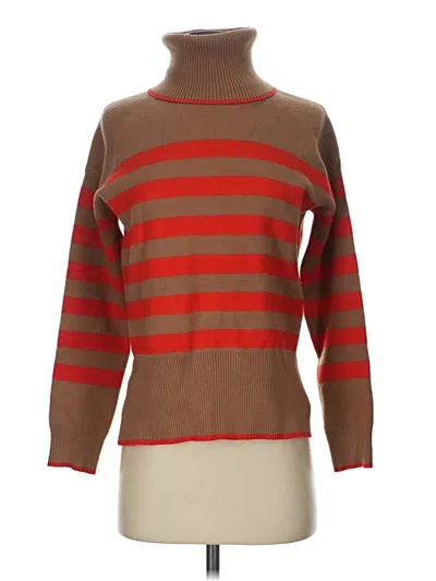 Pre-owned Tahari Turtleneck Sweater In Brown