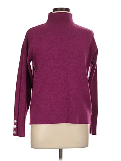 Pre-owned Tahari Turtleneck Sweater In Burgundy
