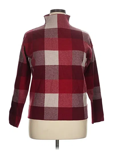 Pre-owned Tahari Turtleneck Sweater In Burgundy