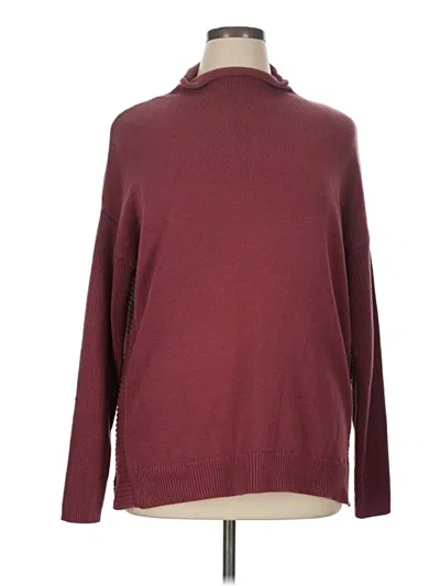 Pre-owned Tahari Turtleneck Sweater In Burgundy