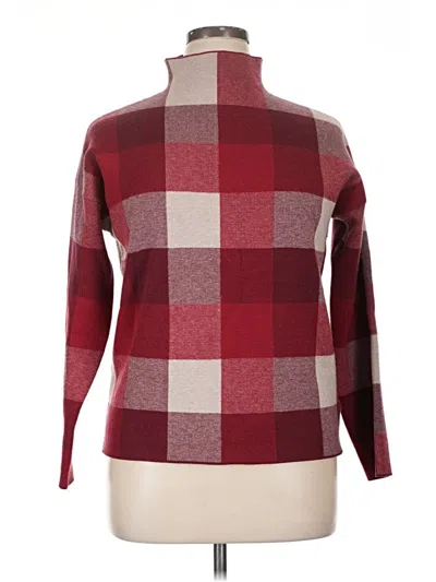 Pre-owned Tahari Turtleneck Sweater In Burgundy