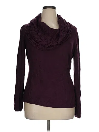 Pre-owned Tahari Turtleneck Sweater In Burgundy