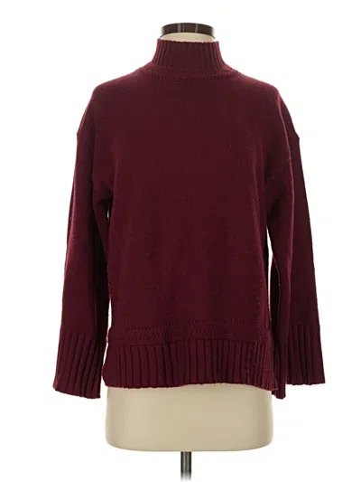Pre-owned Tahari Turtleneck Sweater In Burgundy