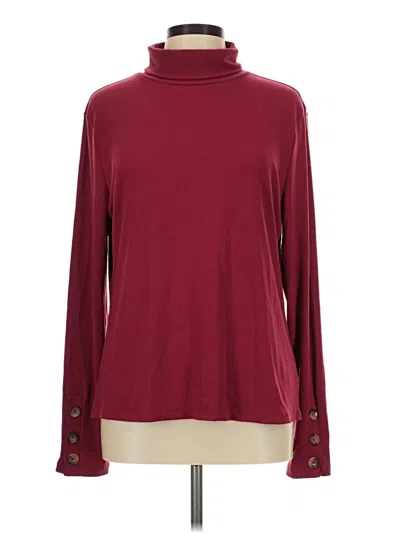 Pre-owned Tahari Turtleneck Sweater In Burgundy