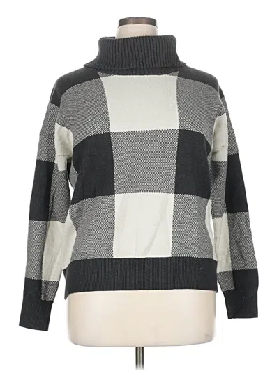 Pre-owned Tahari Turtleneck Sweater In Gray