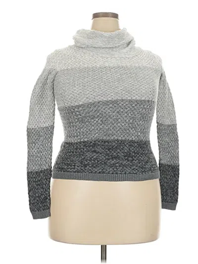 Pre-owned Tahari Turtleneck Sweater In Gray