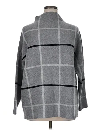Pre-owned Tahari Turtleneck Sweater In Gray