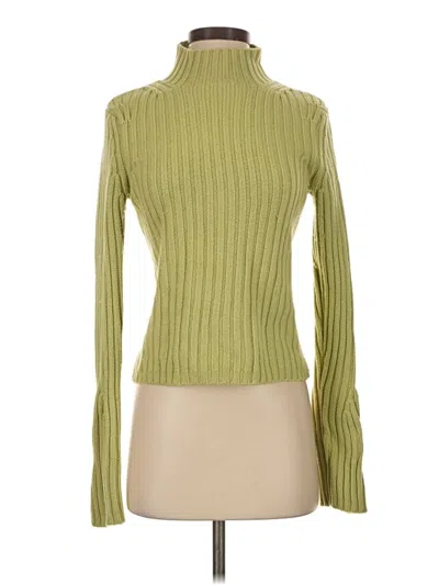 Pre-owned Tahari Turtleneck Sweater In Green