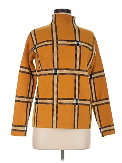 Pre-owned Tahari Turtleneck Sweater In Orange