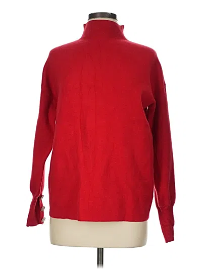 Pre-owned Tahari Turtleneck Sweater In Red
