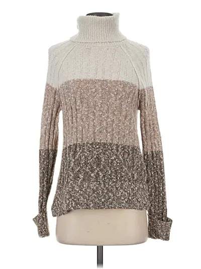 Pre-owned Tahari Turtleneck Sweater In Silver