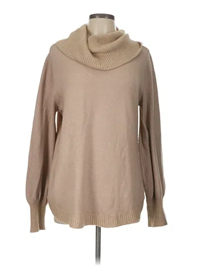 Pre-owned Tahari Turtleneck Sweater In Tan