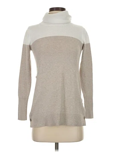 Pre-owned Tahari Turtleneck Sweater In Tan