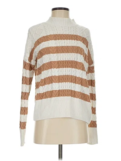 Pre-owned Tahari Turtleneck Sweater In Tan