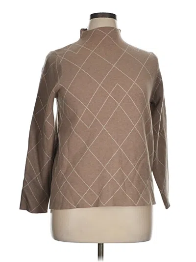 Pre-owned Tahari Turtleneck Sweater In Tan