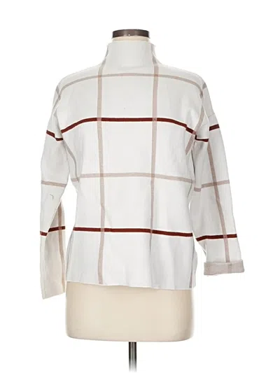Pre-owned Tahari Turtleneck Sweater In White