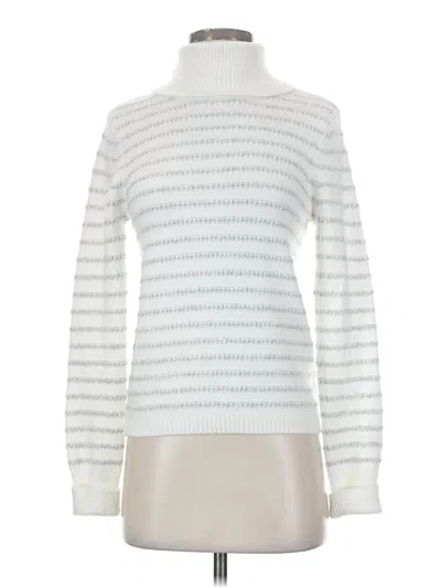 Pre-owned Tahari Turtleneck Sweater In White