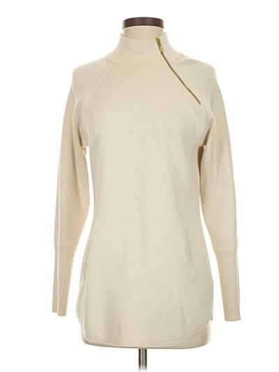Pre-owned Tahari Turtleneck Sweater In White