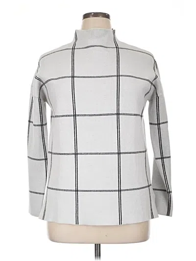 Pre-owned Tahari Turtleneck Sweater In White