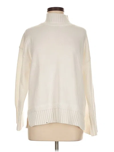 Pre-owned Tahari Turtleneck Sweater In White