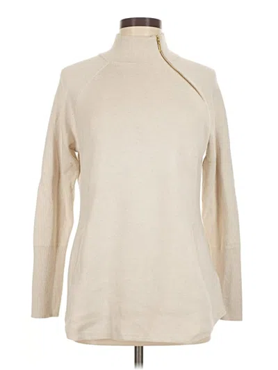 Pre-owned Tahari Turtleneck Sweater In White