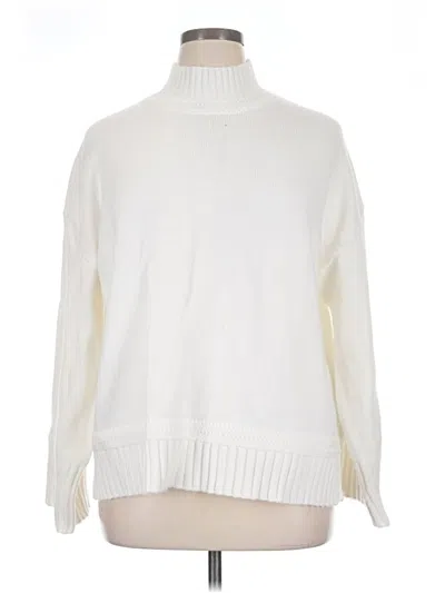 Pre-owned Tahari Turtleneck Sweater In White