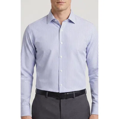 Tahari Vertical Stripe Dress Shirt In Light Blue