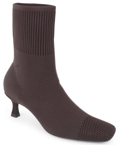 Tahari Women's Alyssum Knit Slip-on Booties In Brown